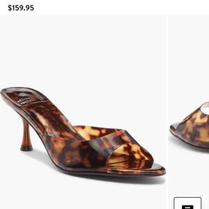 Jeffrey Campbell Tortoiseshell Open-Toe Mule in Brown and Amber